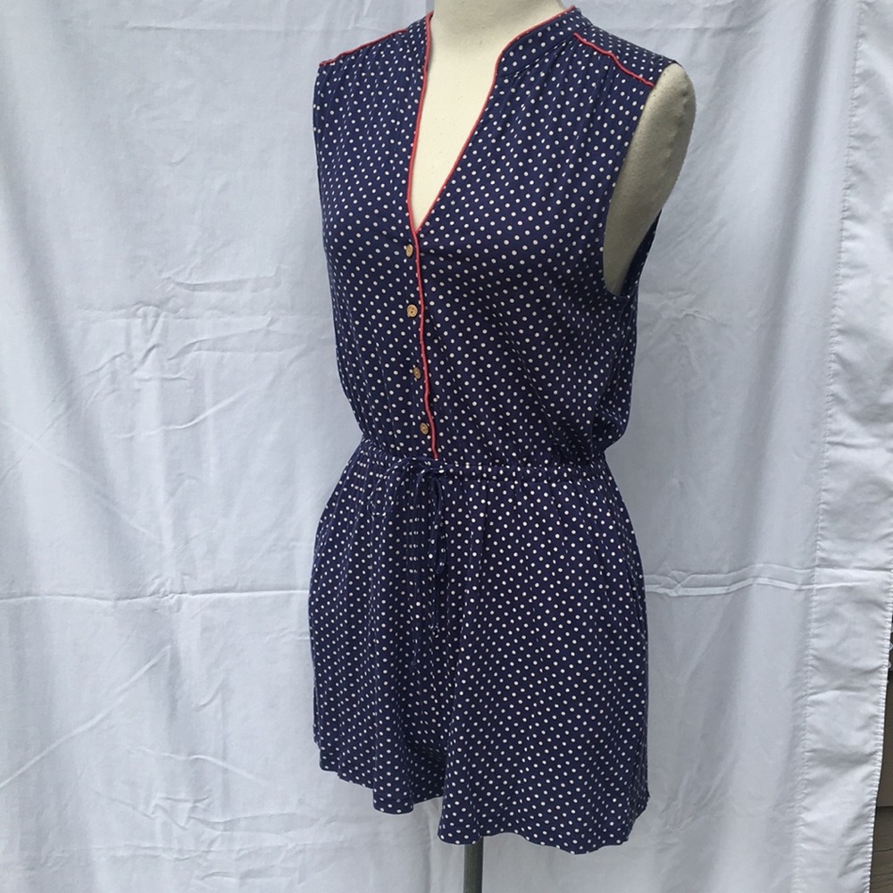 Sleeveless Polka Dot Romper